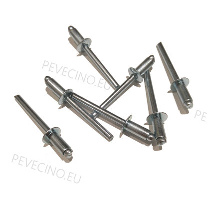 Aliuminio-plieno kniedė ø4.8x12 nuotrauka