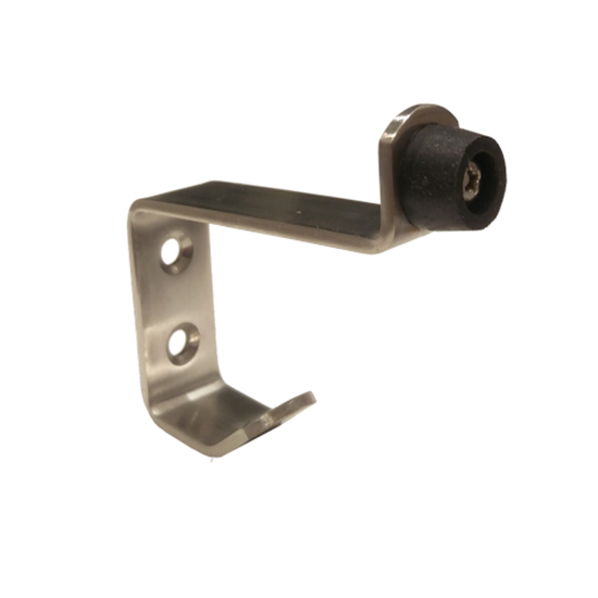 Nerūdijančio plieno kabliukas - atrama WC durims